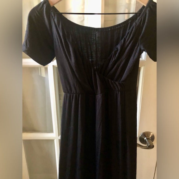 Women’s short sleeve deep v neck line high empire waisted long maxi photo shoot - Picture 2 of 5